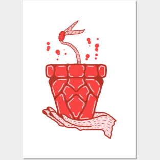 Red Potted Plant Posters and Art